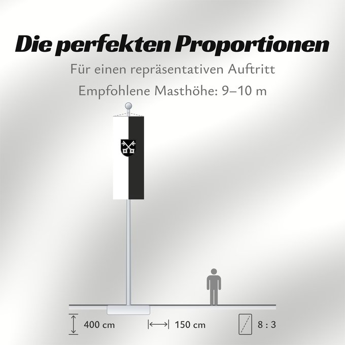 Proportionen der Flagge: Burladingen (Schwäbische Alb)