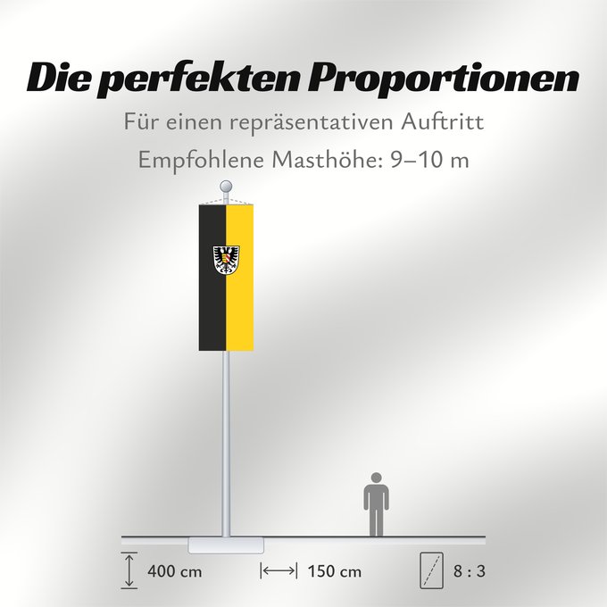 Proportionen der Flagge: Alb-Donau-Kreis (Kreis)