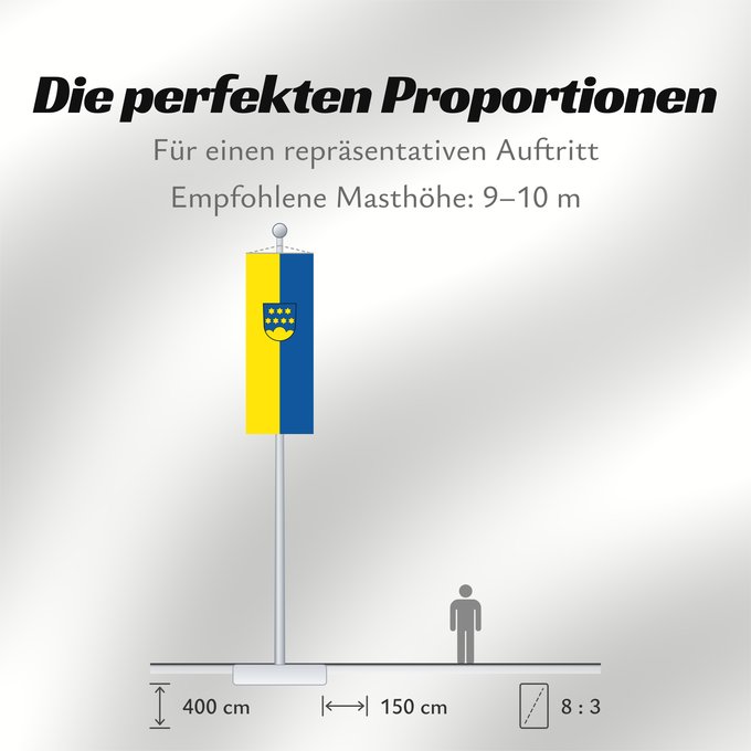 Proportionen der Flagge: Emeringen (Schwäbische Alb)