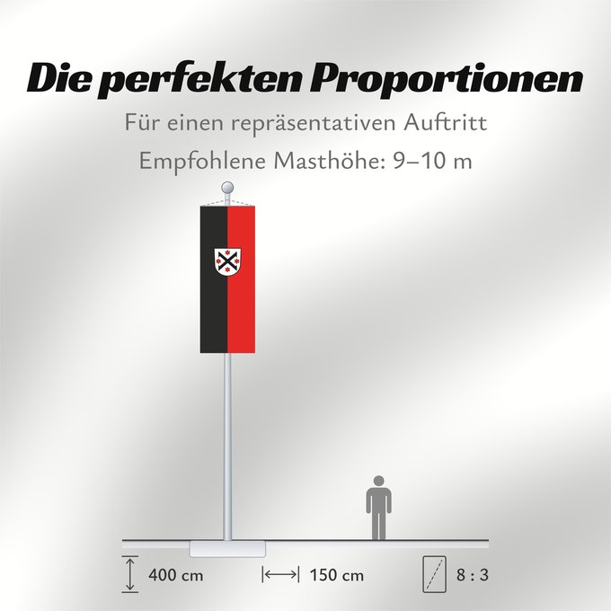Proportionen der Flagge: Westerheim (Schwäbische Alb)