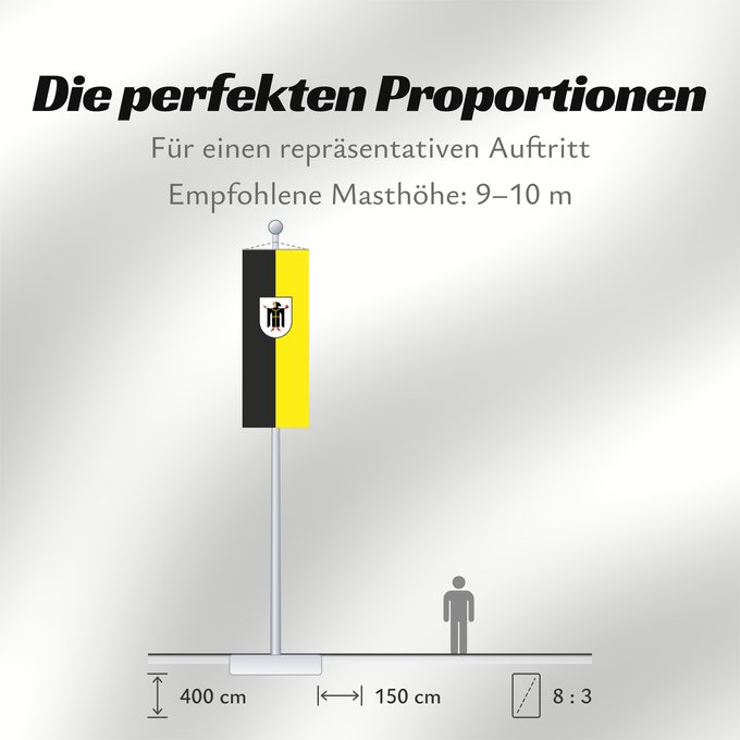 Proportionen der Flagge: München, Landeshauptstadt (Landeshauptstadt München)