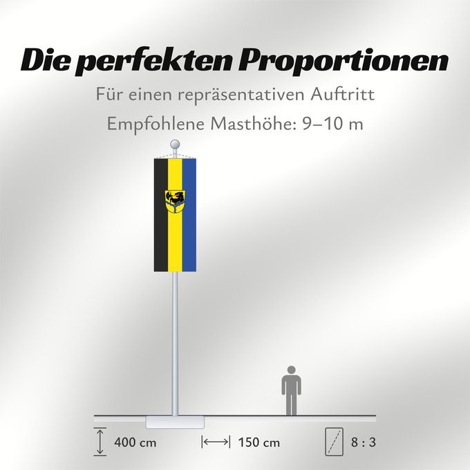 Proportionen der Flagge: Haiming (Inn-Salzach)