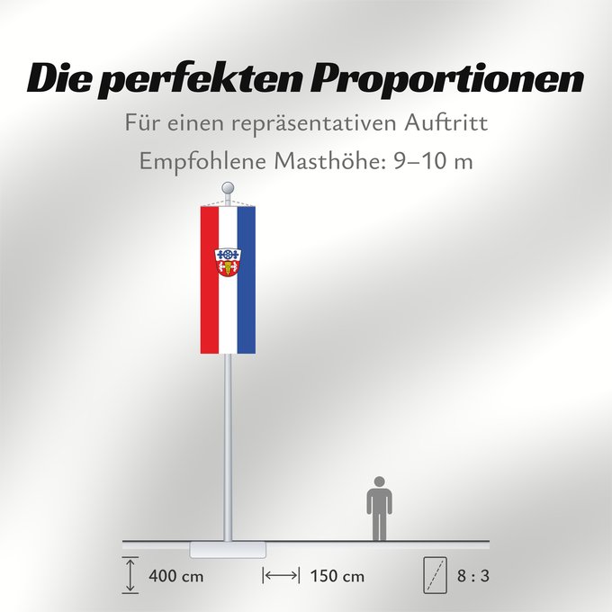 Proportionen der Flagge: Saaldorf-Surheim (Berchtesgadener Land)
