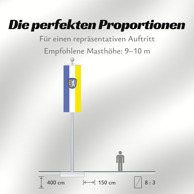 Proportionen der Flagge: Attenkirchen (Münchener Umland)