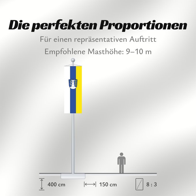 Proportionen der Flagge: Paunzhausen (Münchener Umland)