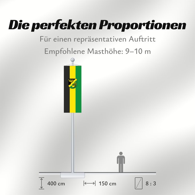 Proportionen der Flagge: Kinsau (Ammersee-Lech)