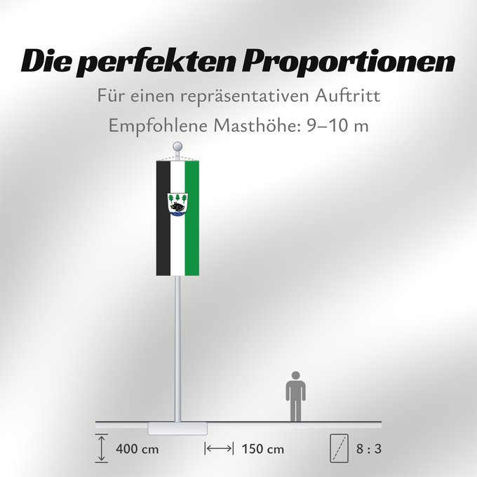 Proportionen der Flagge: Sauerlach (Münchener Umland)