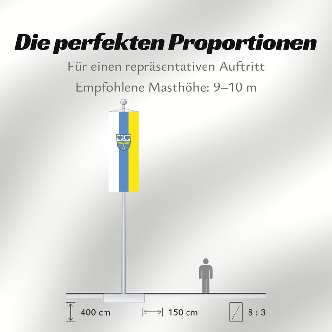 Proportionen der Flagge: Neubiberg (Münchener Umland)