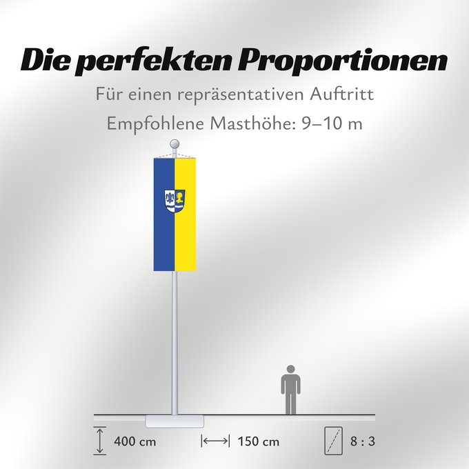 Proportionen der Flagge: Baar-Ebenhausen (Oberbayerns Städte)