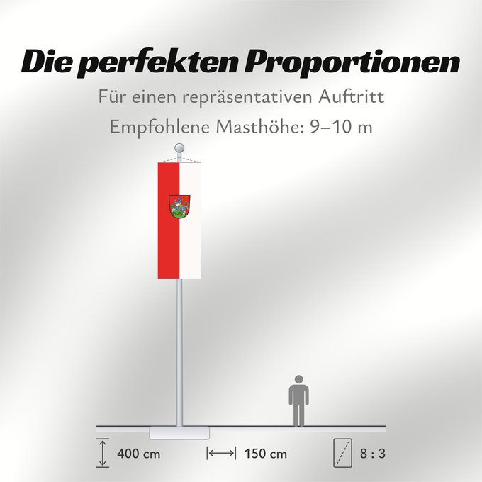 Proportionen der Flagge: Bad Aibling, St (Chiemsee-Alpenland)