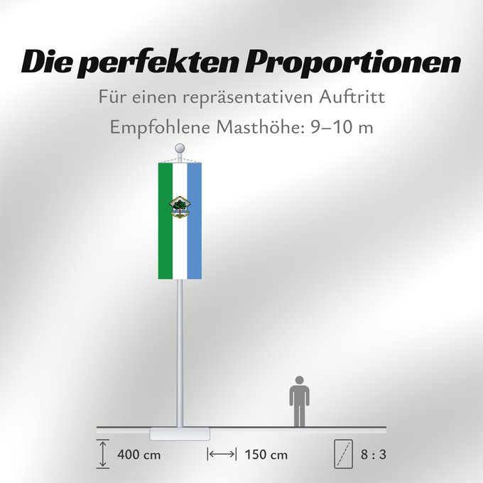 Proportionen der Flagge: Kiefersfelden (Chiemsee-Alpenland)