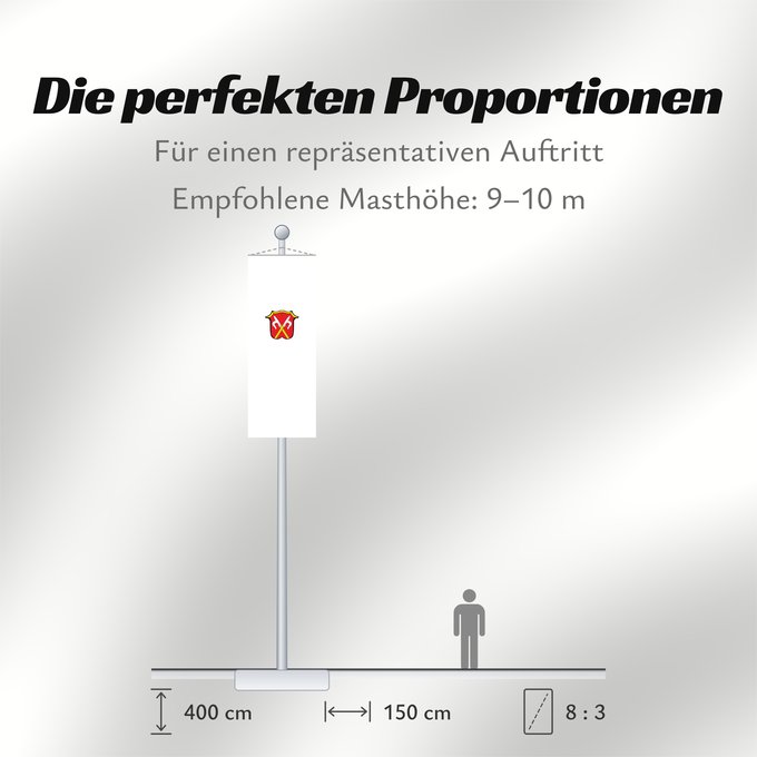 Proportionen der Flagge: Neubeuern, M (Chiemsee-Alpenland)