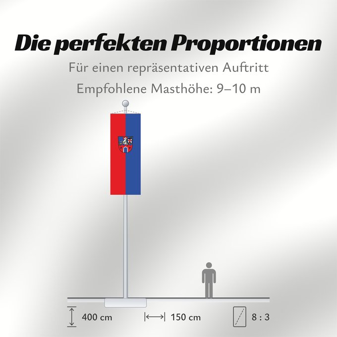 Proportionen der Flagge: Osterhofen, St (Bayerisches Golf- und Thermenland)