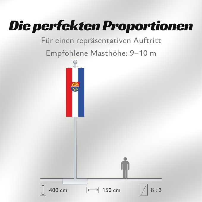 Proportionen der Flagge: Haidmühle (Bayerischer Wald)