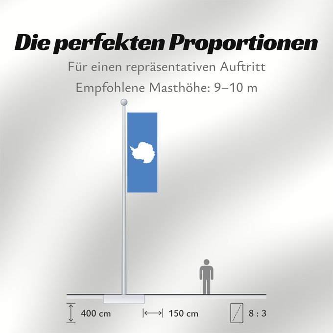 Proportionen der Flagge: Proposed flag of Antarctica Graham Bartram One of several flag proposals for Antarctica Antarctique Un de varios banderas propuesta de Antártida Flaggenvorschlag für die Antarktis Una delle bandiere proposte per l Antartide Vörslag för ene Flagg vun Anta