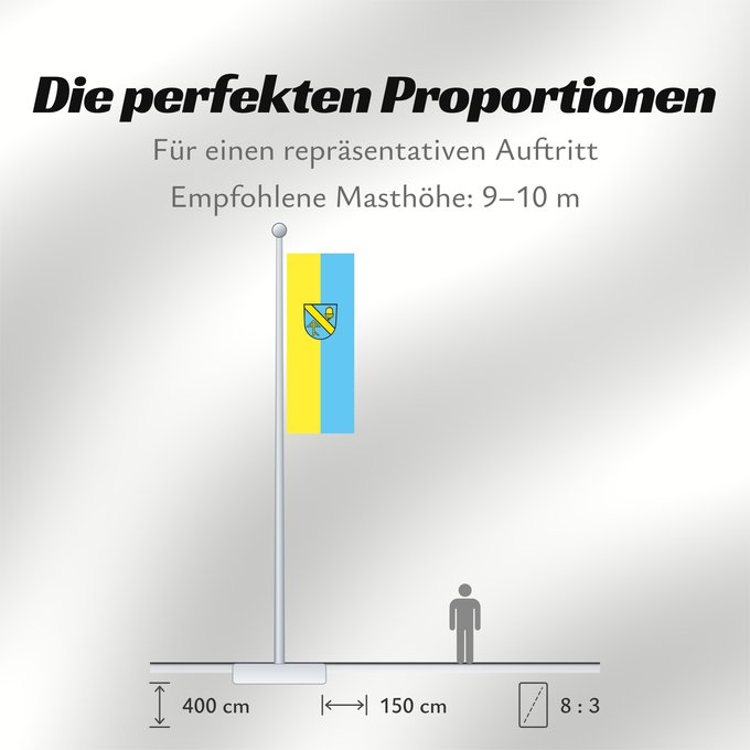 Proportionen der Flagge: Aichwald (Region Stuttgart)