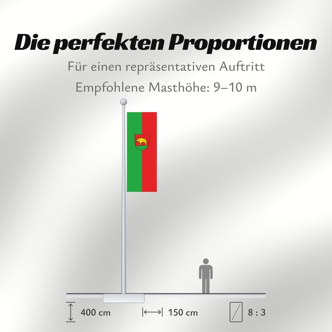 Proportionen der Flagge: Ebersbach an der Fils (Region Stuttgart)