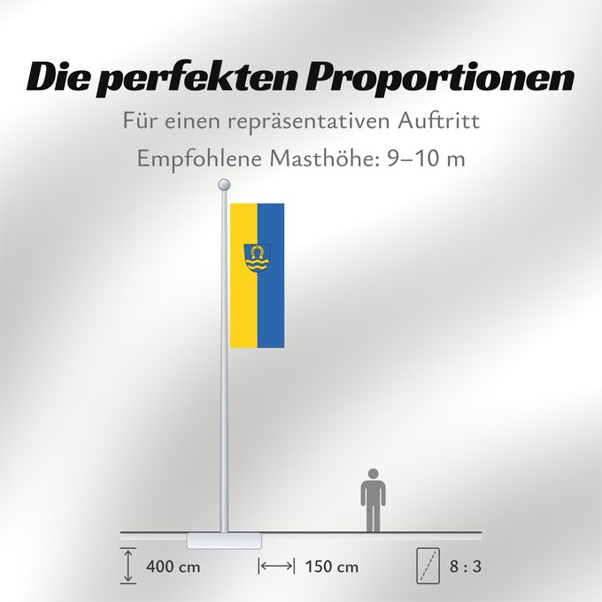 Proportionen der Flagge: Lehrensteinsfeld (Nördliches Baden-Württemberg)