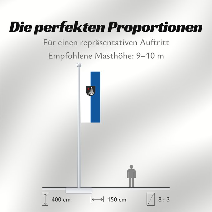 Proportionen der Flagge: Bad Schönborn (Nördliches Baden-Württemberg)