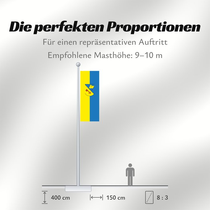 Proportionen der Flagge: Illingen (Nördliches Baden-Württemberg)