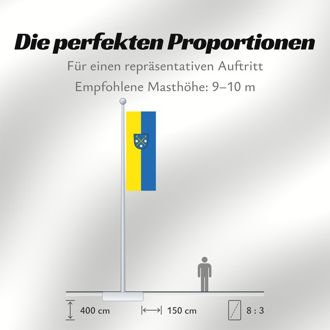 Proportionen der Flagge: Villingendorf (Mittlerer Schwarzwald)