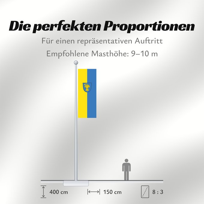 Proportionen der Flagge: Ofterdingen (Schwäbische Alb)
