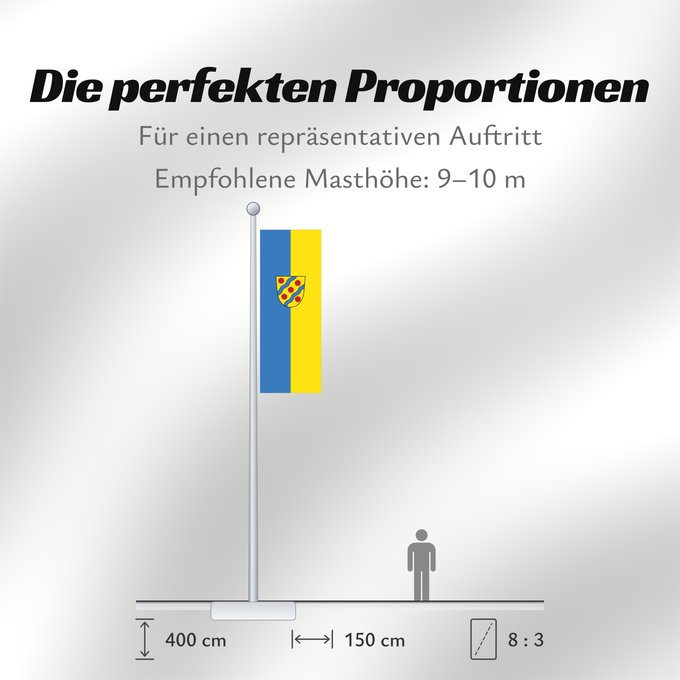 Proportionen der Flagge: Starzach (Schwäbische Alb)