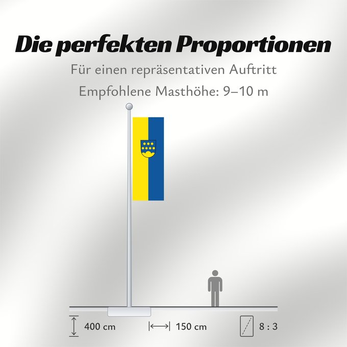 Proportionen der Flagge: Emeringen (Schwäbische Alb)