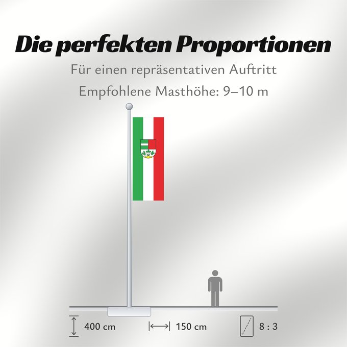 Proportionen der Flagge: Laupheim (Württembergisches Allgäu Oberschwaben)
