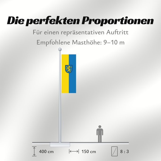 Proportionen der Flagge: Ravensburg (Kreis)