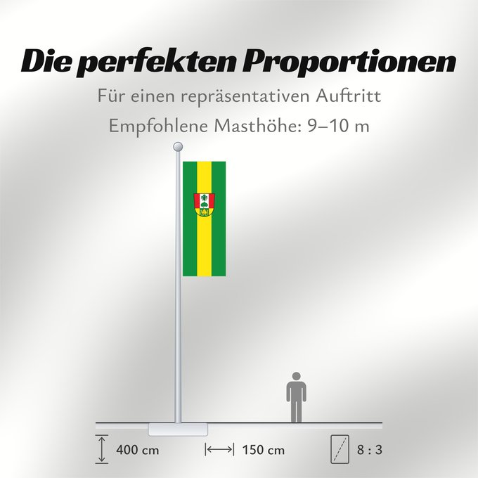 Proportionen der Flagge: Pleiskirchen (Inn-Salzach)