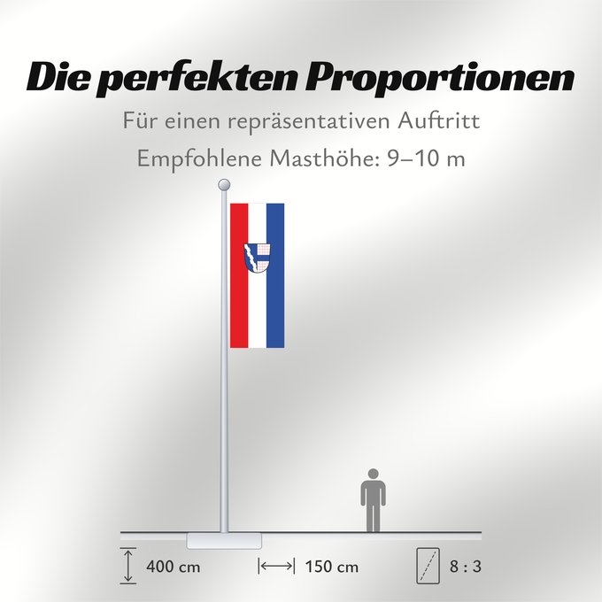 Proportionen der Flagge: Stammham (Inn-Salzach)