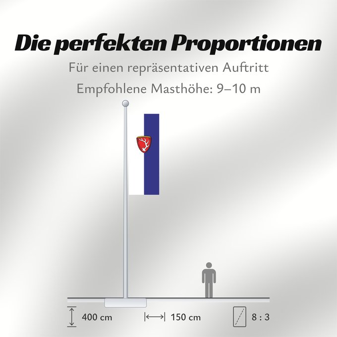 Proportionen der Flagge: Sachsenkam (Tölzer Land)