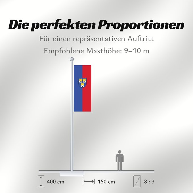 Proportionen der Flagge: Dorfen, St (Münchener Umland)