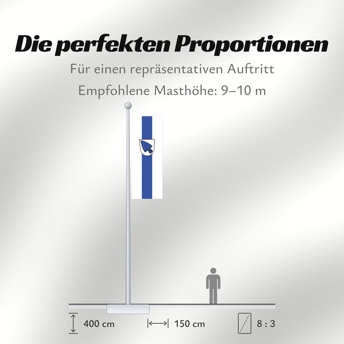 Proportionen der Flagge: Erding, GKSt (Münchener Umland)
