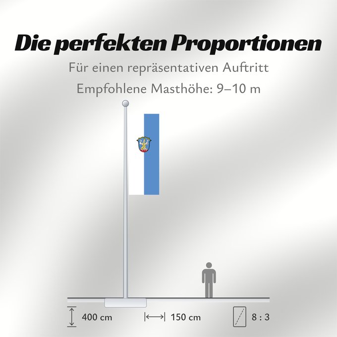 Proportionen der Flagge: Irschenberg (Alpenregion Tegernsee-Schliersee)