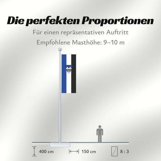 Proportionen der Flagge: Baierbrunn (Münchener Umland)