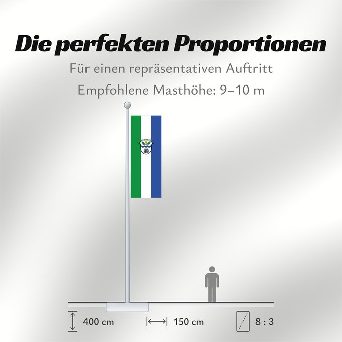 Proportionen der Flagge: Hohenbrunn (Münchener Umland)