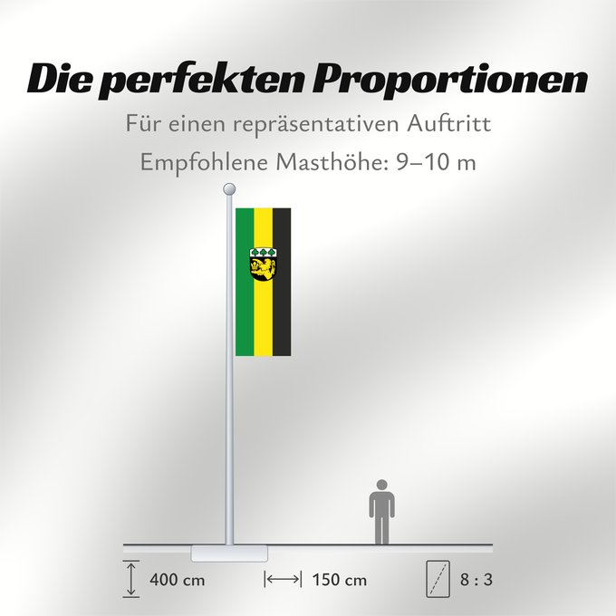 Proportionen der Flagge: Karlskron (Oberbayerns Städte)
