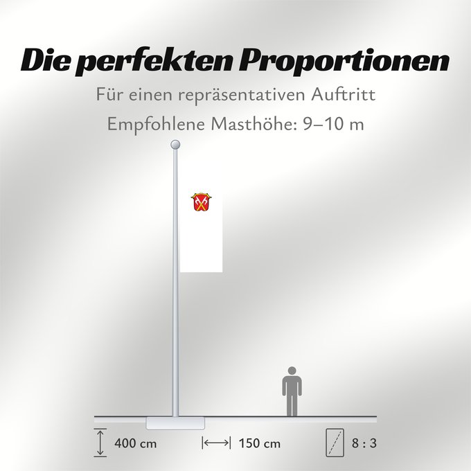 Proportionen der Flagge: Neubeuern, M (Chiemsee-Alpenland)