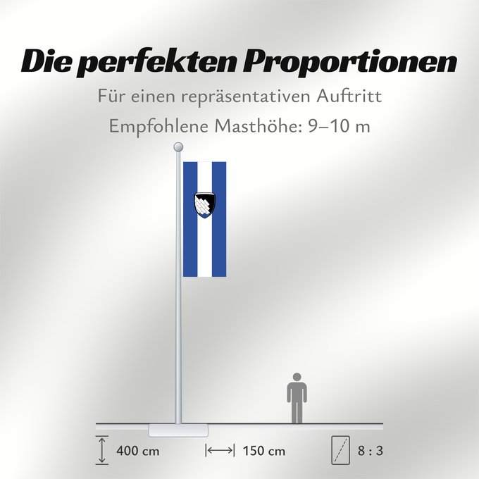 Proportionen der Flagge: Nußdorf a.Inn (Chiemsee-Alpenland)
