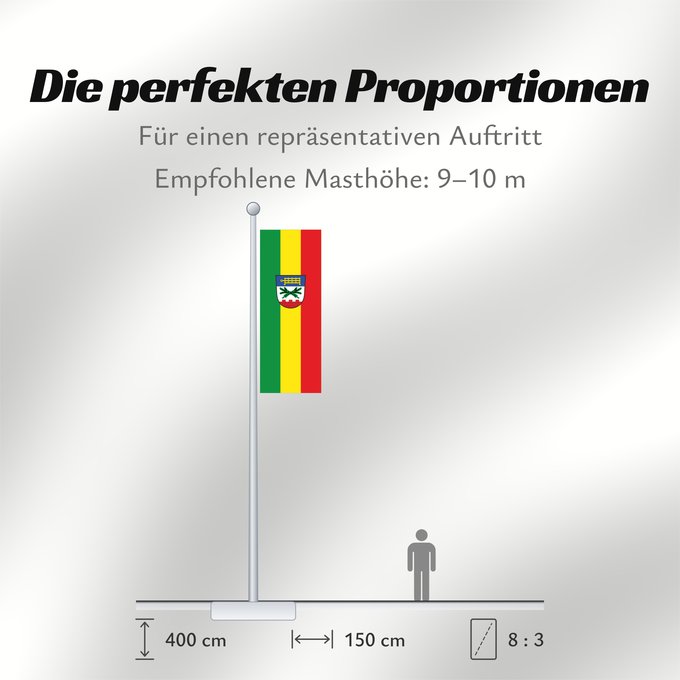 Proportionen der Flagge: Künzing (Bayerisches Golf- und Thermenland)