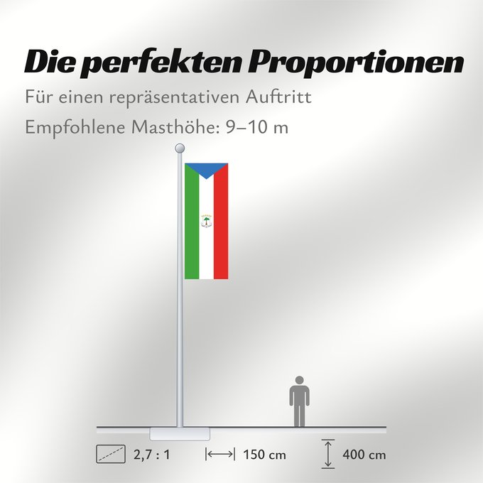 Proportionen der Flagge: Equatorial Guinea Guinée équatoriale Guinea Ecuatorial Äquatorialguineas Guinea Equatoriale Guiné Equatorial علم غينيا الاستوائية Guinea Equatorial Ekvatora Gvineo Ekuatore Gineako bandera Bɛndɛ́lɛ ya Republiki ya Gine-Ekwatorial Флаг Экваториальной Гвине
