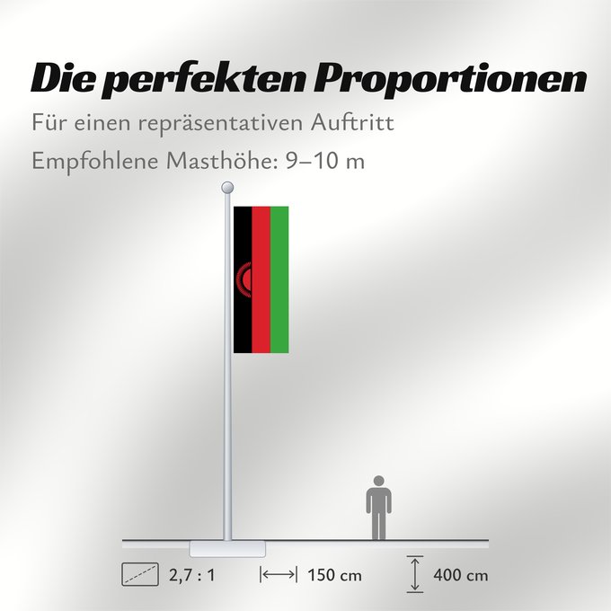 Proportionen der Flagge: Malawi Malaui የማላዊ ሰንደቅ ዓላማ علم ملاوي Malawis Malavio Maláive Mbendera ya Malaŵi Флаг Малави Malavija Malaawi