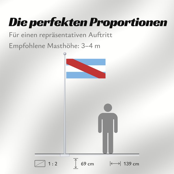 Proportionen der Flagge: Provincia de Entre Ríos Entre Ríos Province, Argentina Province de Entre Ríos Entre Ríos (Provinz) Provincia di Entre Ríos