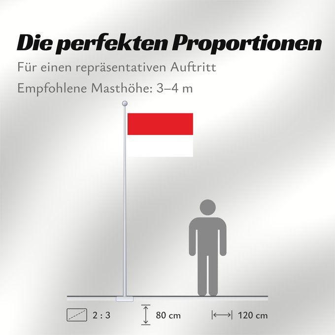 Proportionen der Flagge: Vorarlberg