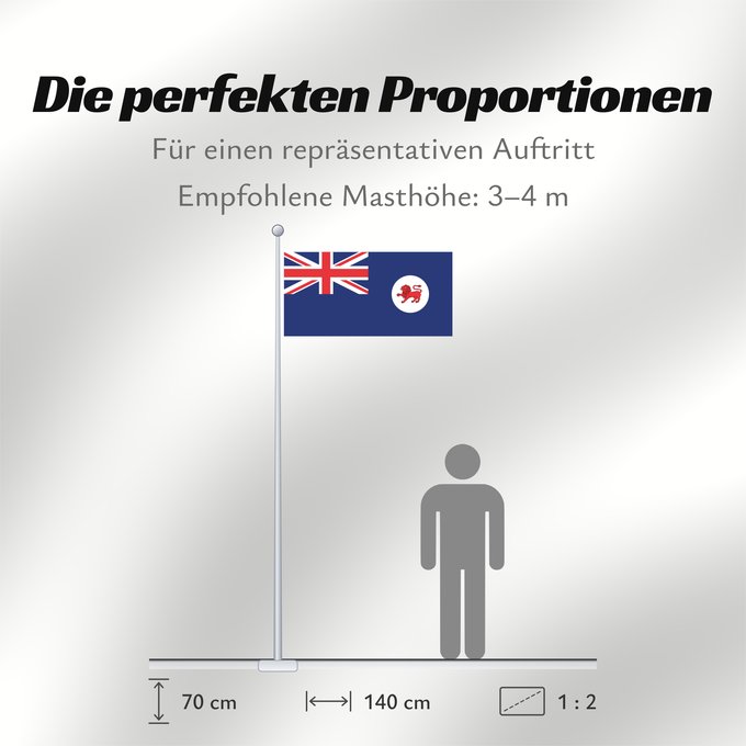 Proportionen der Flagge: Tasmania	Tasmanie	Tasmanien