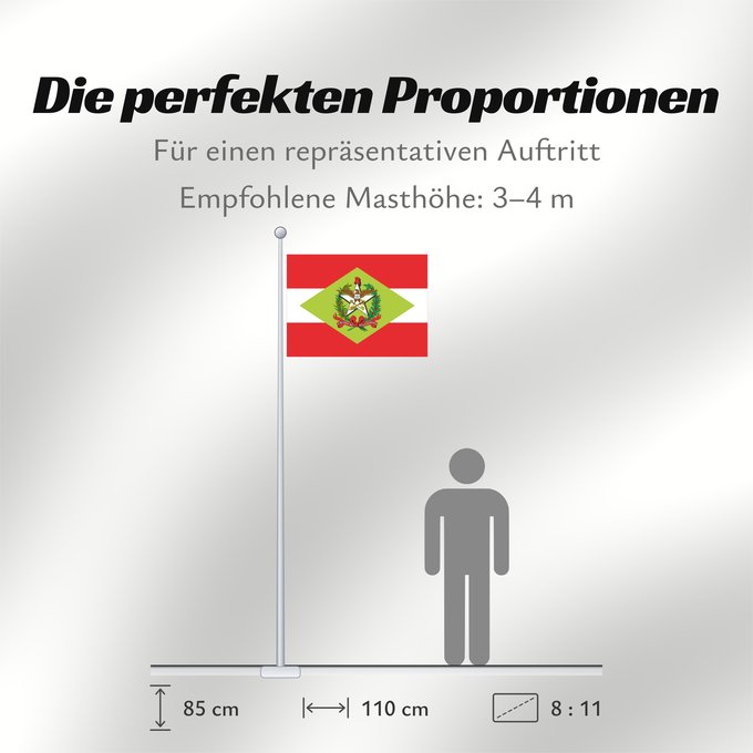 Proportionen der Flagge: Santa Catarina
