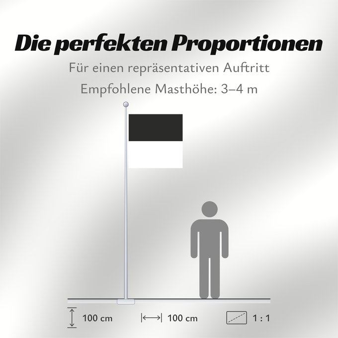 Proportionen der Flagge: Canton of Fribourg	Fribourg	Kanton Freiburg