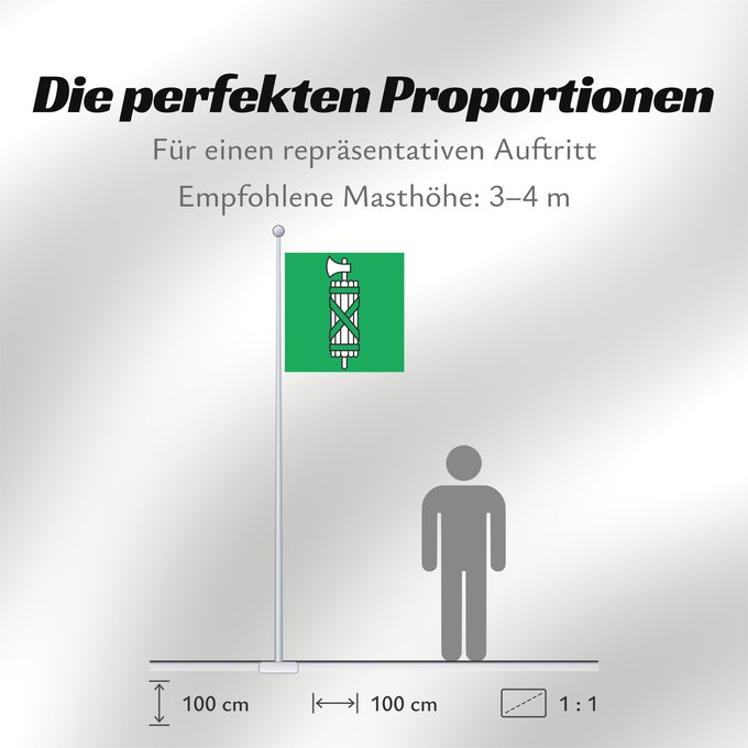 Proportionen der Flagge: Canton of Sankt Gallen	Canton of St. Gallen	Saint-Gall	San Galo o San Gall	St. Gallen 	St. Gallen	Canton of Sankt Gallen  Saint Gallen